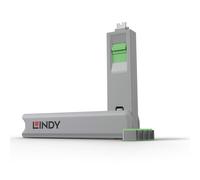 LINDY 40426 USB Type C Port Blocker Key, Green - Pack of 4 Pack of 4 with Key Si