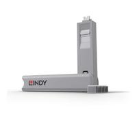 LINDY 40427 USB Type C Port Blocker Key, White - Pack of 4 Pack of 4 with Key Si