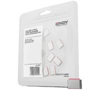 LINDY 40437 Blocco porta USB-C® Kit da 10 Rosa Senza chiavi