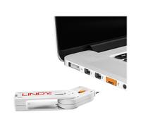 Lindy 40453 Bloccaporte + chiave USB tipo A Arancione Acrilonitrile butadiene