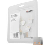 LINDY 40463 Blocco porta USB USB-Lock Kit da 10 Arancione Senza chiavi
