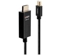 LINDY 40922 Cavo Spina Mini DisplayPort , Spina HDMI-A 2.00 m Nero Cavo Displa