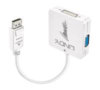Lindy 41028 cavo e adattatore video DisplayPort DVI-D + VGA D-Sub + HDMI Nero