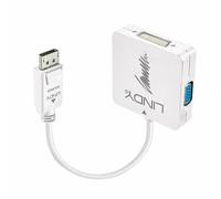 Lindy 41028 cavo e adattatore video DisplayPort DVI-D + VGA D-Sub + HDMI Nero