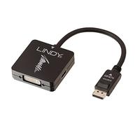 Lindy 41028 cavo e adattatore video DisplayPort DVI-D + VGA D-Sub + HDMI Nero