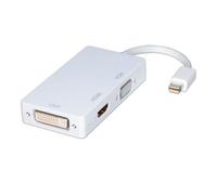 Lindy 41050 - Adattatore Mini-DisplayPort verso HDMI/DVI/VGA, colore: Bianco