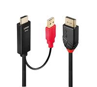 Lindy 41425 cavo e adattatore video 1 m DisplayPort HDMI + USB Nero