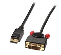 Lindy 41492 cavo e adattatore video 3 m DVI-D DisplayPort Nero