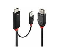 Lindy 41498 1 m HDMI + USB Type-A DisplayPort Maschio Maschio Dritto to