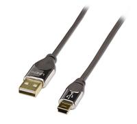 Lindy 41590 Cavo USB 2.0 Tipo A/Mini-B Cromo, 3m