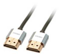 LINDY 41671 HDMI Cavo Spina HDMI-A, Spina HDMI-A 1.00 m Grigio UHD 4K;, cavo O