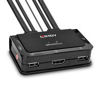 Lindy 42340 switch per keyboard-video-mouse [kvm] Nero (Lindy Compact 2 Port KVM Switch - KV) [42340]