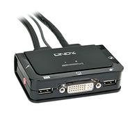 Lindy 42341 KVM Switch Compact USB Audio DVI, 2 Porte
