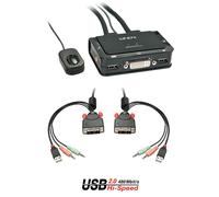 Lindy 42341 switch per keyboard-video-mouse (kvm) Nero