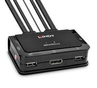 Lindy 42344 switch per keyboard-video-mouse (kvm) Montaggio rack Nero