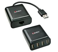 Lindy 42679 USB 2.0 Cat.5 Extender Dockingstation USB-Erweiterung Nero