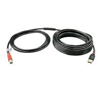 Lindy 42761 cavo USB 10 m USB 2.0 USB A USB B Nero, Rosso