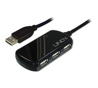 LINDY 42781 Hub USB 4 Porte USB-A USB 2.0 480 MBit/s Con ripetitore incorporat