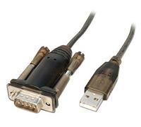 Lindy 42855 cavo seriale Grigio, Trasparente 1,5 m USB tipo A DB-9