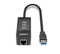 Lindy 43176 hub di interfaccia USB 3.2 Gen 1 (3.1 Gen 1) Type-A 5000 Mbit/s Nero