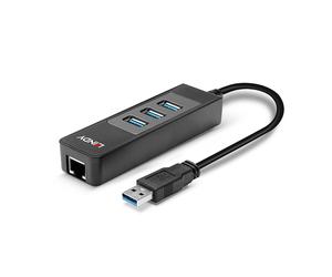 Lindy 43176 Hub e Converter Gigabit Ethernet / USB 3.0