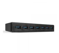 Lindy 43228 hub di interfaccia USB 3.2 Gen 1 [3.1 Gen 1] Type-A 5000 Mbit/s Nero