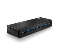 Lindy 43228 hub di interfaccia USB 3.2 Gen 1 (3.1 Gen 1) Type-A 5000 Mbit/s Nero
