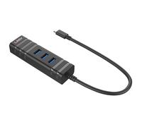 Lindy 43249 hub di interfaccia USB 3.2 Gen 1 (3.1 Gen 1) Type-C 5000 Mbit/s Nero