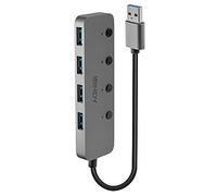 LINDY 43309 Hub USB 3.0 a 4 porte con interruttori ON/OFF