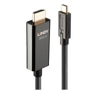 Lindy 43317 Cavo video e adattatore HDMI Tipo A USB Tipo-C da 10 m (Standard) Nero - Nouvo