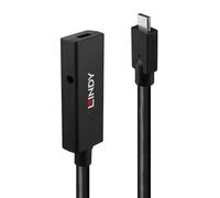 LINDY 43364 Cavo USB-C USB 3.2 Gen2 Spina USB-C®, Presa USB-C® 5.00 m Nero
