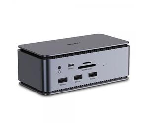 Lindy 43372 replicatore di porte e docking station per laptop USB4 Antracite (DS