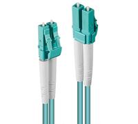LINDY 46402 LC-LC OM3 50/125 Fibre Optic Patch Cable - Aqua, 50m