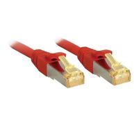 LINDY 47292 RJ45 Cavo di rete, cavo patch CAT 6A/7 S/FTP 1.00 m Rosso 1 pz.