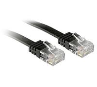 Lindy 47523 Flat Cable Category 6 Non-Shielded 3 m Black 3 m - black