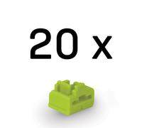 LINDY 47895 Bloccanti porta RJ-45 (senza chiave) - Confezione da 20, colore: Verde