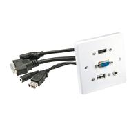 Lindy 60220 Presa a muro VGA/HDMI/USB/Audio Stereo 3,5mm