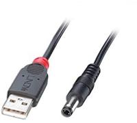 LINDY 70267 - Cavo USB Maschio - DC 5.5 / 2.5mm - 1,5m USB A to DC 5,5/2,5mm