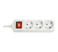 LINDY 73101 Multipresa con interruttore 3 scomparti Bianco Schuko 1 pz.
