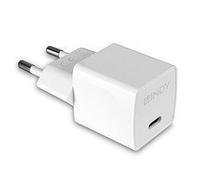 Lindy 73410 Caricabatterie per dispositivi mobili Smartphone Bianco AC Interno (20W USB Type C GaN Charger - Warranty: 24M)