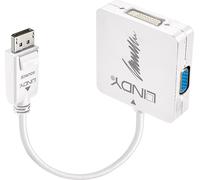 Lindy 41028 cavo e adattatore video DisplayPort DVI-D + VGA D-Sub + HDMI Nero