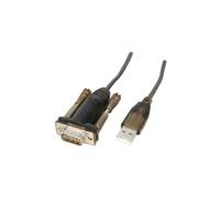 Lindy 42855 cavo seriale Grigio, Trasparente 1,5 m USB tipo A DB-9