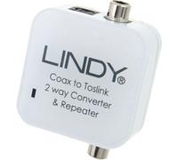 Lindy 70411 adattatore per inversione del genere dei cavi Toslink RCA Bianco