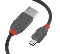 Lindy 36733 cavo USB 2 m USB 2.0 USB A Micro-USB B Nero, Grigio