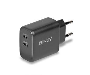Lindy - Caricatore USB 2 x Tipo C GAN da 65 W