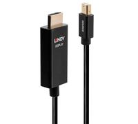 LINDY - Cavo Active Mini DisplayPort a HDMI con HDR, 2 m