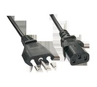 Lindy Cavo di alimentazione 30413 IEC-C13 spina italiana CEI 23-16 Nero 2 m
