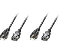 Lindy Cavo di Alimentazione Spina USA a C13, 2m (Confezione da 2)