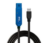 LINDY Cavo di prolunga attivo USB 3.0 da 20 m, ripetitore a lunga distanza, estende dispositivi USB, PC, laptop, Xbox, PS4, PS5, cuffie VR, Oculus Rift, stampante, scanner, webcam, lavagne interattive