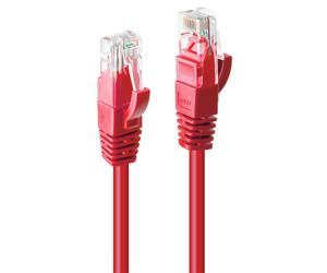 Lindy Cavo di rete Cat.6 U/UTP Rosso, 3m